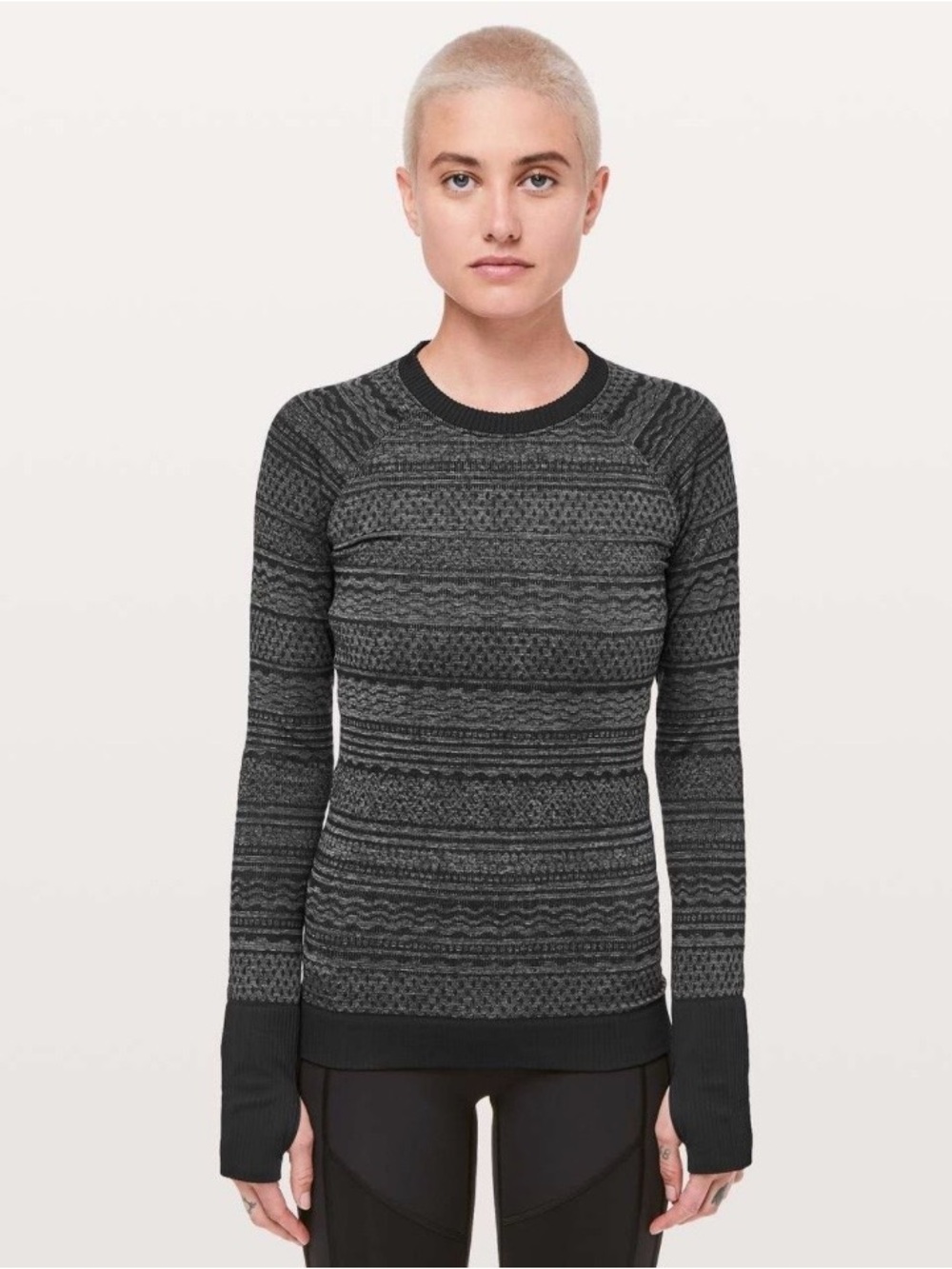 Lululemon Rest Less Pullover, Black and White, 4